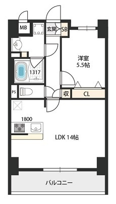 ベルンガーデン上本町の間取り