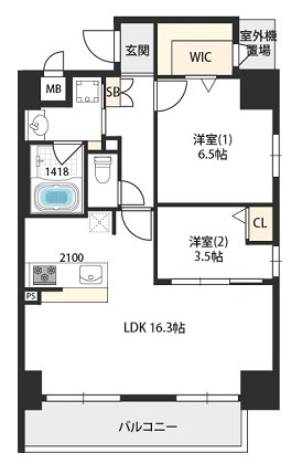 ベルンガーデン上本町の間取り