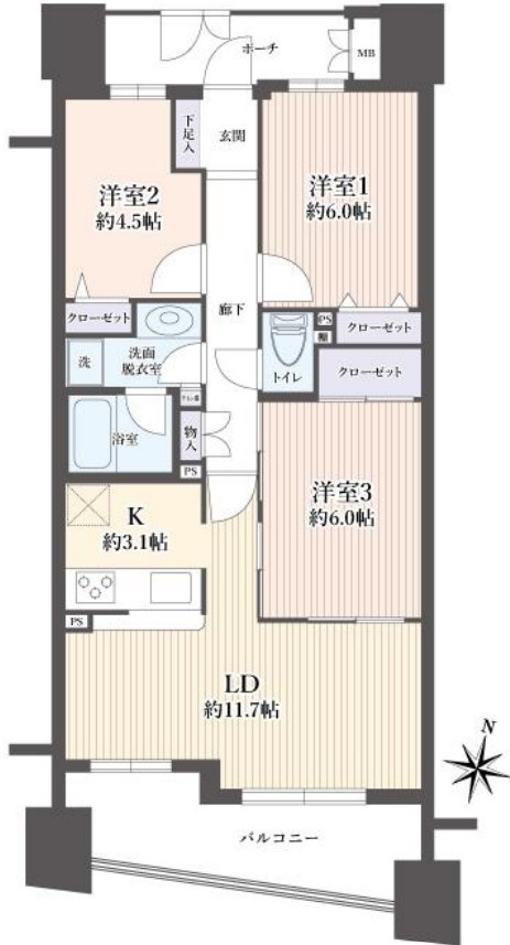 小田急線「鶴川」ブランピエールステーションフロント壱番館の画像