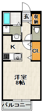 メゾン二翠　Aの間取り