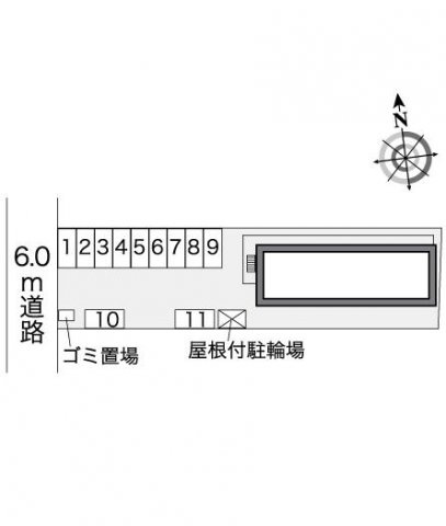 レオパレス南黒田の駐車場