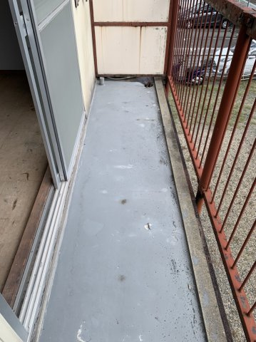 上中条ハイツのバルコニー