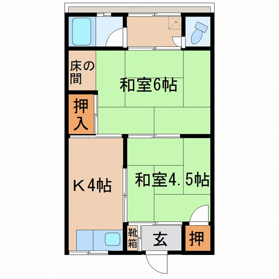 【間取り】 | コーポ湊第2