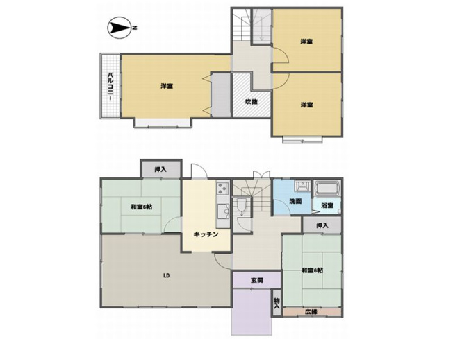 【間取り】 | 山科区北花山山田町　中古戸建