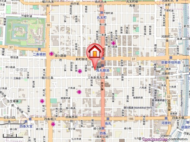 プレサンス京都烏丸御池Ⅱの地図