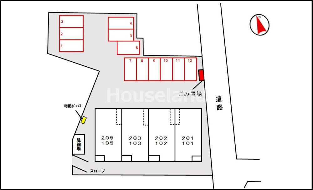 プルメリア加納Ⅱの駐車場|駐車場