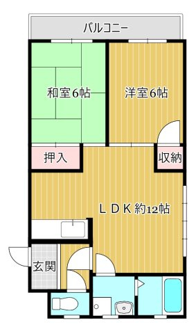 【間取り】 | ハイツ岡沢