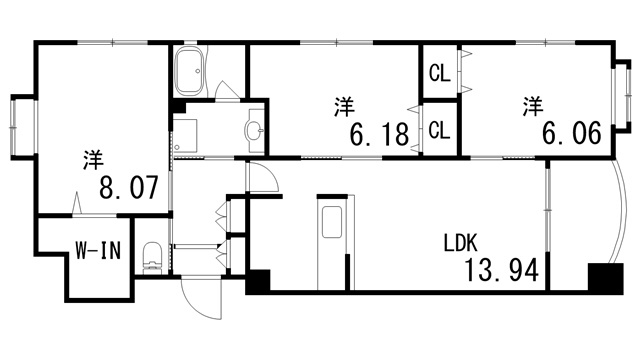 シティプラザ芦屋西の間取り