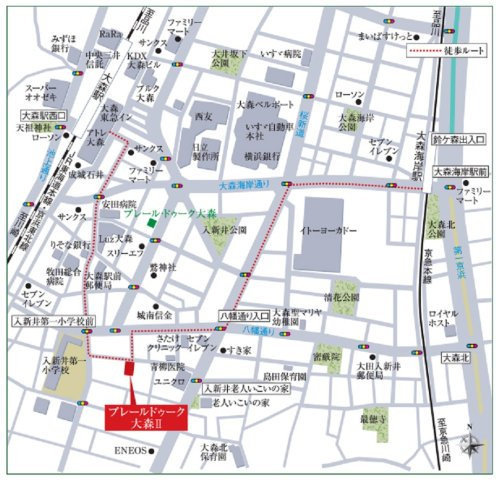プレール・ドゥーク大森Ⅱ@仲介手数料最大無料の地図