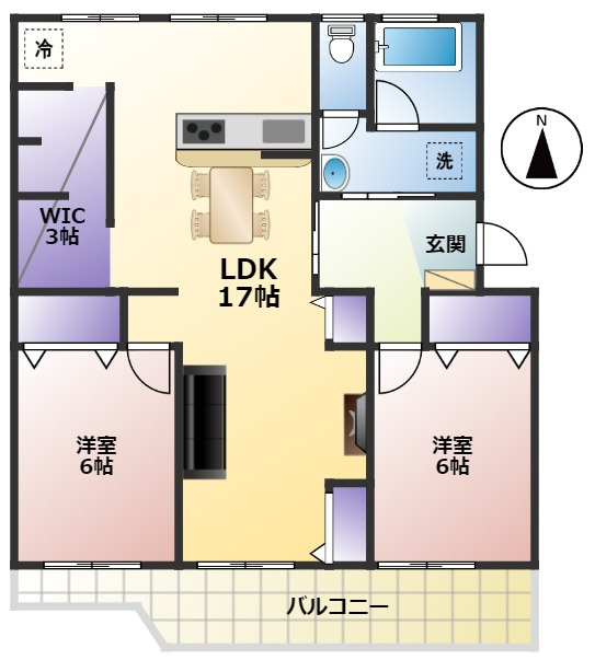 膳所ハイツ６号棟　中古マンションの間取り