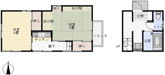【間取り】 | 幸房店付住宅 | 住居間取り