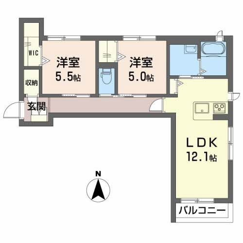 ベレオ南矢三の間取り