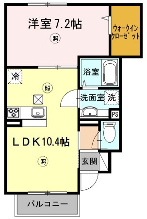 三木市緑が丘町西４丁目のアパートの間取り|グランクレール