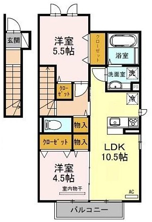 サンセール加佐の間取り