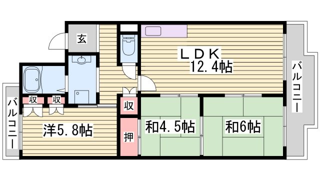 サニーハイツ嵐山の間取り