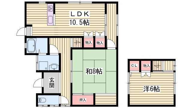 新在家中の町貸家の間取り
