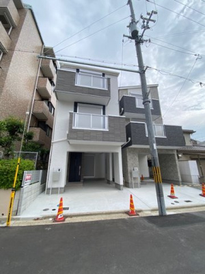 【前面道路含む現地写真】 | 神戸市須磨区磯馴町1丁目　新築戸建1号棟　仲介手数料無料！ | 前面道路含む現地写真です