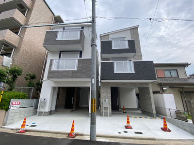 【外観】 | 神戸市須磨区磯馴町1丁目　新築戸建1号棟　仲介手数料無料！ | 外観もきれいです