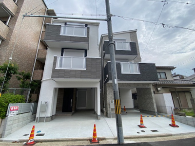 【外観】 | 神戸市須磨区磯馴町1丁目　新築戸建1号棟　仲介手数料無料！ | 外はこのようになっています