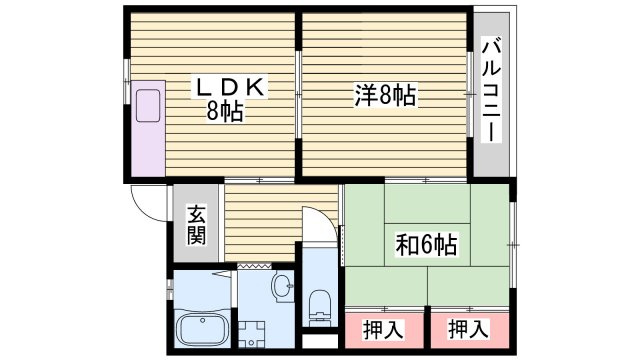 ハイフラット静徳の間取り