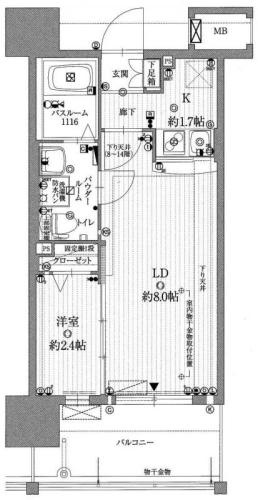 【間取り】 | グランフォーレプライム大手門 | 間取り図