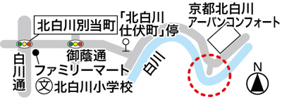 【地図】 | 北白川琵琶町　中古戸建【白川沿い住宅】