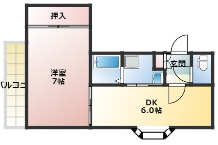 バンベール清水Ⅰの間取り