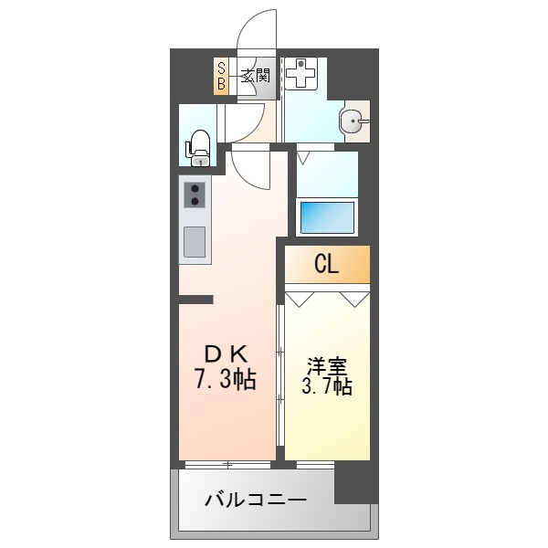 プレサンス塚本ミッドネクストの間取り