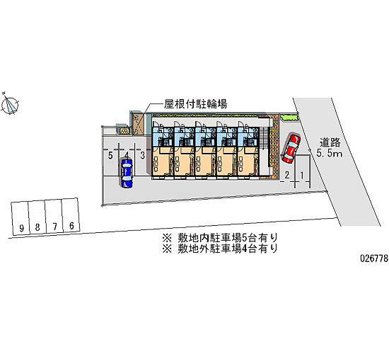 レオパレスいわいセントラルⅡの区画図