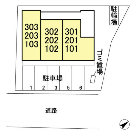 Ｓｏｒｔｅ．Ｓ．Ｋの区画図