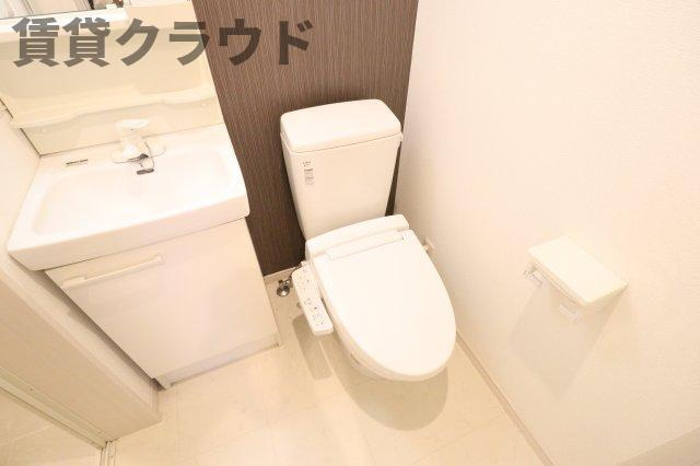 AQUE3のトイレ|ゆったりとした空間のトイレです