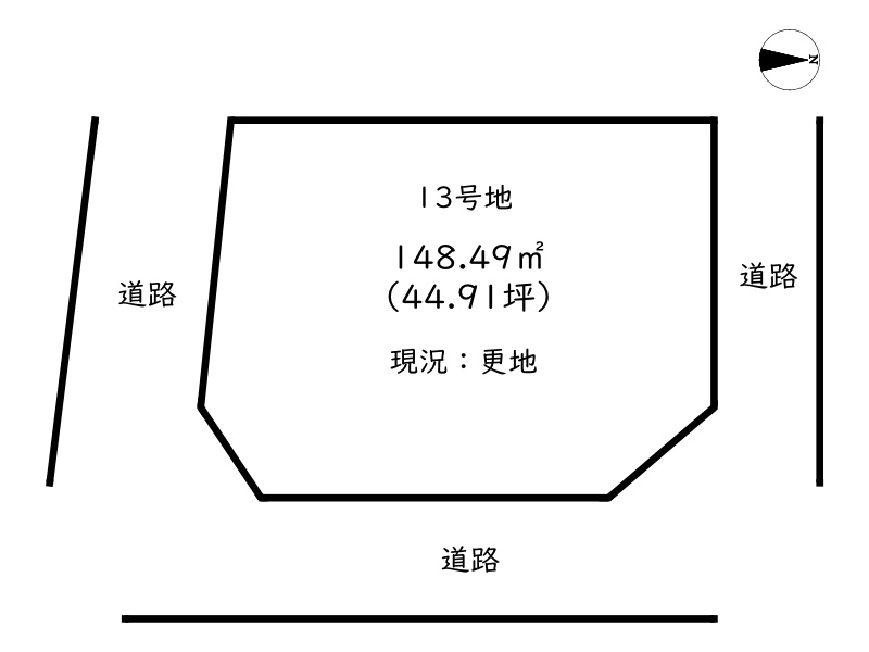 大津区平松／売土地の土地図