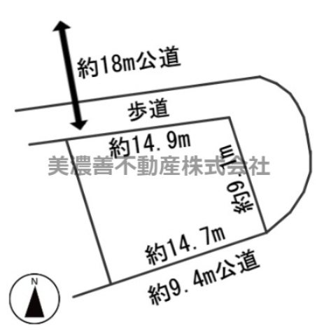 ６０１９０　岐阜市鷺山土地の区画図