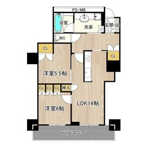 阿波座ライズタワーズフラッグ４６の間取り