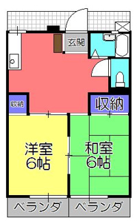 【間取り】 | クラウンハイツ彦根2