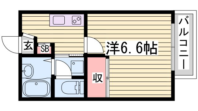 ウイング相生旭の間取り