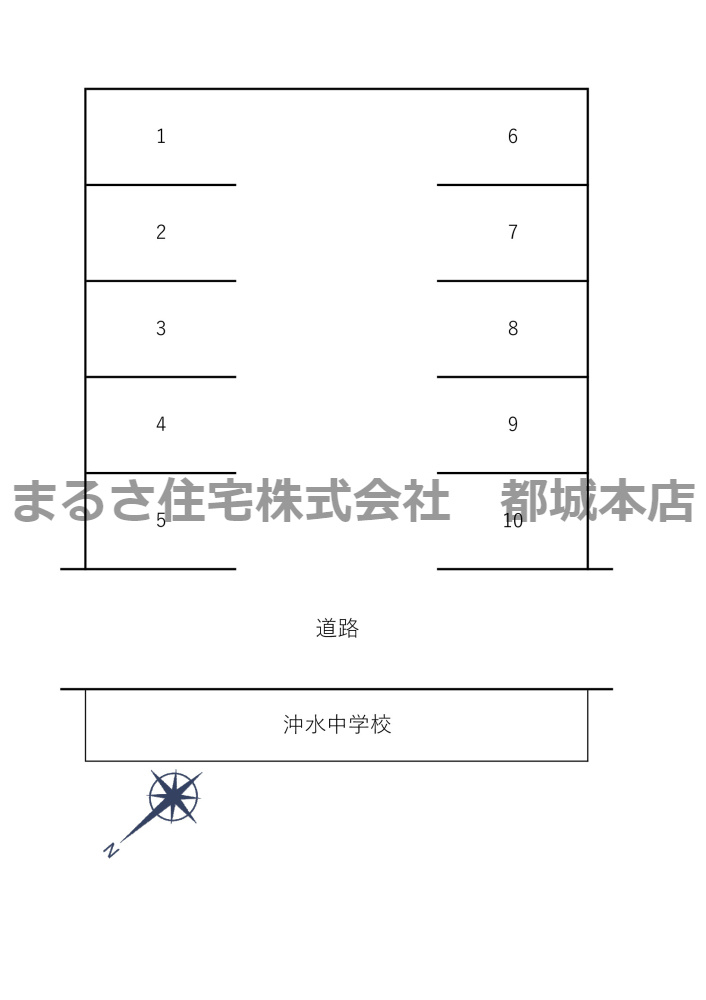 松山駐車場の区画図