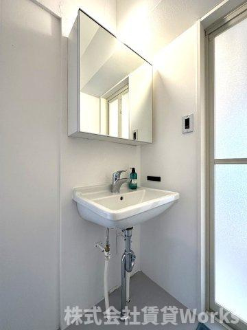 ハコニスアパートメントAの洗面所|洗面所です