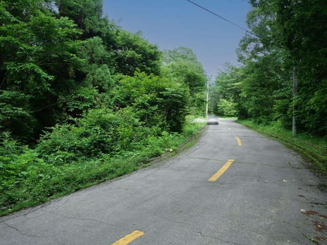 ニューパークひるが野②の前面道路含む現地写真