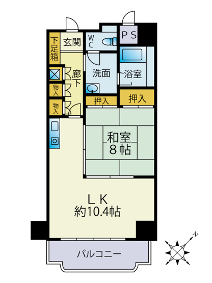 【間取り】 | 第二伊豆山18号館 中古マンション EM04834 | 熱海市伊豆山　間取図