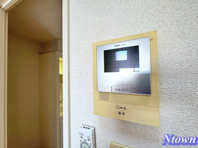 【セキュリティ】 | 寿キャッスル栄生 | モニター付きです。