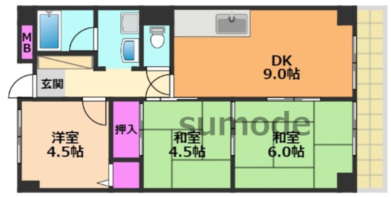 ピアハイツ幸の間取り