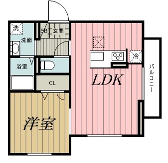 D-room弁天３丁目　A棟の間取り