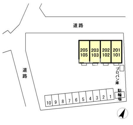 モアクレストＦ　Ⅱの区画図|高崎、前橋エリアのお部屋探しはエンドスケープまで！お客様の理想お聞かせ下さい♪