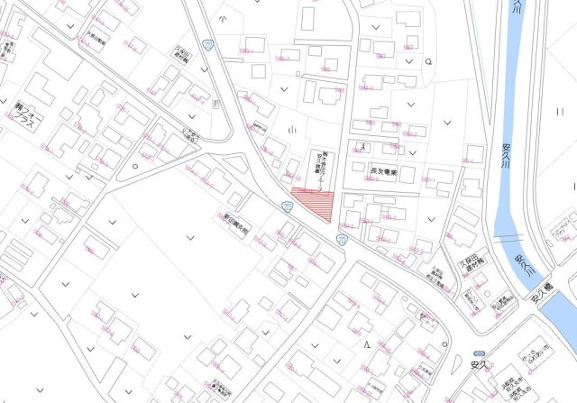 都城市安久町の売地の土地図