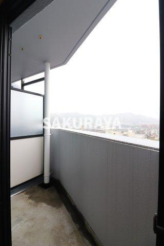 ラフェスタ足利大町のバルコニー|北側バルコニー。2023年撮影。現況と異なる場合がございます。