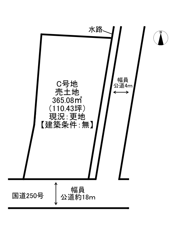 姫路市網干区新在家／3区画の土地図