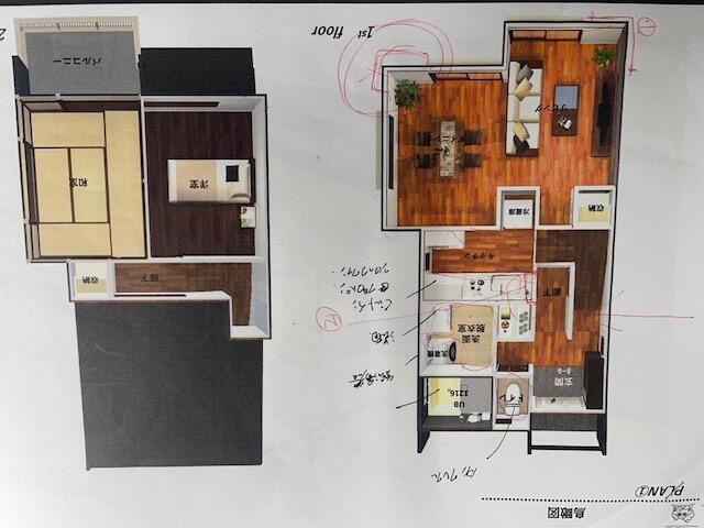 宇都宮市富士見が丘４丁目　２ＬＤＫ　中古住宅の間取り