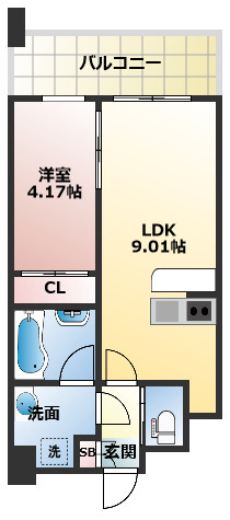 プレジオ緑地公園 仲介手数料無料の間取り