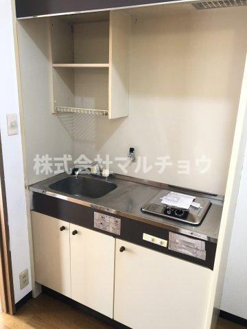 ミラノハイツのキッチン|コンパクトなキッチンで掃除もラクラク